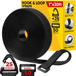 Load image into Gallery viewer, Hook and Loop Cable Straps with 50 Bucklets and 25 Carabineres Reusable
