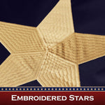 Load image into Gallery viewer, G128 Texas TeaStained TX State Flag  1x1.5 Ft  Pole Sleeve Embroidered 420D Polyester  Embroidered Stars, Sewn Stripes, Brass Grommets, Indoor/Outdoor, Vibrant Colors, Quality Polyester