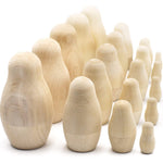 Load image into Gallery viewer, Blank Nesting Dolls Lot of 5 Sets by 4 pcs Blank Matryoshka Dolls for DIY Ideas