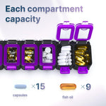 Load image into Gallery viewer, Weekly Pill Organizer 2 Times A Day Airtight Pill Box 7 Day Am Pm Vitamin Case