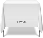 Load image into Gallery viewer, 2 Square Tablecloth Covers 85x85 Inch Table Cloths for Square or Round Table