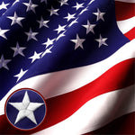 Load image into Gallery viewer, G128 Combo Pack: American USA Flag 6x10 Ft &amp; Christian Flag 6x10 Ft, Both Embroidered SPUN Polyester, Indoor/Outdoor, Brass Grommets