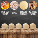 Load image into Gallery viewer, 6 Pieces Wooden Balls for Crafts 35 mm Diameter Mini Round Wooden Balls for DIY