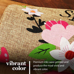 Load image into Gallery viewer, G128 Garden Flag Spring Decoration Welcome Spring Flower Wreath and Butterflies 12x18 Burlap Fabric