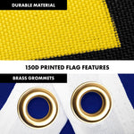 Load image into Gallery viewer, G128 Combo Pack: 6 Ft Tangle Free Aluminum Spinning Flagpole (Silver) &amp; Wisconsin WI State Flag 3x5 Ft, LiteWeave Pro Series Printed 300D Polyester  Pole with Flag Included