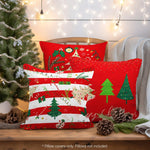 Load image into Gallery viewer, G128 Christmas Decoration Elegant Pine Spruce Waterproof Throw Pillow Covers  18 x 18 in  Set of 4, Beautiful Cushion Covers for Christmas Sofa Couch Decoration