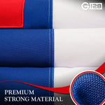Load image into Gallery viewer, G128 3 Pack: Christian Flag  2.5x4 Ft  StormFlyer Series Embroidered 220GSM Spun Polyester  Religious Flag, Embroidered Design, Indoor/Outdoor, Brass Grommets, Heavy Duty, All Weather