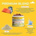 Load image into Gallery viewer, Omega 3 for Dogs   120 Fish Oil Treats for Shedding   Dog Allergy Chews  Skin and Coat Supplement Itch Relief Hot Spots   Joint Health   EPA &amp; DHA Fatty Acids Biotin   Puppy Salmon Oil Soft Chews