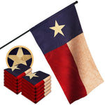 Load image into Gallery viewer, G128 10 Pack: Texas TeaStained Flag  2.5x4 Ft  ToughWeave Pro Series Pole Sleeve Embroidered 420D Polyester  Embroidered Design, Indoor/Outdoor, High Quality, NO Flagpole Included