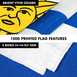 Load image into Gallery viewer, G128 Combo Pack: 6 Feet Tangle Free Spinning Flagpole (White) Uruguay Uruguay Flag 3x5 ft Printed 150D Brass Grommets (Flag Included) Aluminum Flag Pole
