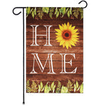 Load image into Gallery viewer, Garden Flag Home Sunflower on Rustic Wood 12x18 In Printed Blockout Polyester