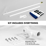 Load image into Gallery viewer, Combo Pack 6 Ft Tangle Free Spinning Flagpole White Cold Beer Flag 3x5 ft