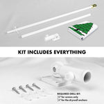 Load image into Gallery viewer, G128 Combo Pack: 6 Ft Tangle Free Aluminum Spinning Flagpole (White) &amp; An Appeal to Heaven Flag 3x5 Ft, ToughWeave Series Embroidered 300D Polyester  Pole with Flag Included