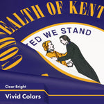 Load image into Gallery viewer, G128 5 Pack: Kentucky KY State Flag  3x5 Ft  LiteWeave Pro Series Printed 150D Polyester  Indoor/Outdoor, Vibrant Colors, Brass Grommets, Thicker and More Durable Than 100D 75D Polyester