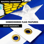 Load image into Gallery viewer, G128  6 Feet Tangle Free Spinning Flagpole (Silver) US Air Force Double Sided Brass Grommets Embroidered 3x5 ft (Flag Included) Aluminum Flag Pole
