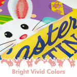Load image into Gallery viewer, Easter Greetings with White Bunny Eggs Garden Flag 12x18 Inch Printed 150D