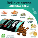 Load image into Gallery viewer, Calming Chews for Dogs 70 Treats Anxiety Relief Treats with Hemp Oil Turmeric