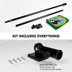 Load image into Gallery viewer, G128 Combo Pack: 6 Feet Tangle Free Spinning Flagpole (Black) Washington WS State Flag 3x5 ft Printed 150D Brass Grommets (Flag Included) Aluminum Flag Pole