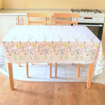 Load image into Gallery viewer, Finest Floral Square Easter Tablecloth Non Iron Stain Resistant  52x52 inch