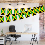 Load image into Gallery viewer, G128 Jamaica Jamaican Bunting Banner  Flag 8.2 x 5.5 Inch, Full String 33 Feet  Printed 150D Polyester, Decorations For Bar, School, Festival Events Celebration
