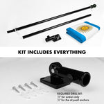 Load image into Gallery viewer, G128 Combo Pack: 6 Ft Tangle Free Aluminum Spinning Flagpole (Black) &amp; Argentina Argentinian Flag 3x5 Ft, Double ToughWeave Series Double Sided Embroidered 210D Polyester  Pole with Flag Included