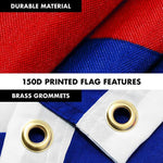 Load image into Gallery viewer, G128 Combo Pack: 6 Feet Tangle Free Spinning Flagpole (White) Trump No More Bullshit Flag 3x5 ft Printed 150D Brass Grommets (Flag Included) Aluminum Flag Pole