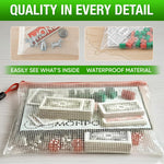 Load image into Gallery viewer, 5 Pack A3 Mesh Storage Bags with Zipper for Board Games Puzzles Mesh Bag with Zipper Plastic Mesh Zipper Pouch Document Bag   Large Zip Pouch   Board Game Storage Bags   Waterproof Zipper Pouch