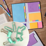 Load image into Gallery viewer, Sticky Note Tabs Set Combines Sticky Notes with Office Rubber Bands &amp; Paper Clips Stay Productive &amp; Prepared with Paper Notes That Brighten Your Desk Fun Gift for Students &amp; Professionals