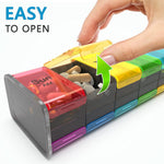 Load image into Gallery viewer, Extra Large Pill Organizer XXL Pill Box 7 Day Weekly Pill Organizer with AM PM