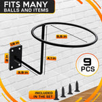 Load image into Gallery viewer, 9 Pcs Helmet Holder Wall Mount   Reliable Cowboy Hat Holder for Wall Made of Sturdy Metal Easy &amp; Firm Installation for Convenient Storage of Helmets Hats &amp; More   35 Lbs Max Load