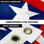 Load image into Gallery viewer, G128  6 Feet Tangle Free Spinning Flagpole (Silver) Ohio Flag Brass Grommets Embroidered 3x5 ft (Flag Included) Aluminum Flag Pole