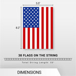 Load image into Gallery viewer, G128 American USA Bunting Banner  Flag 8.2 x 5.5 Inch, Full String 33 Feet  Printed 150D Polyester, Decorations For Bar, School, Festival Events Celebration