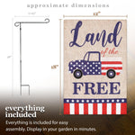 Load image into Gallery viewer, Combo Pack Garden Flag Stand Black 36x16 in and Garden Flag Patriotic