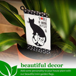 Load image into Gallery viewer, G128 Garden Flag &amp; Stand Home is Where My Cat Is  4x8 Inch  Printed Blockout Polyester