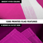 Load image into Gallery viewer, G128 Combo Pack: 5 Ft Tangle Free Aluminum Spinning Flagpole (Black) &amp; Solid Pink Color Flag 2x3 Ft, LiteWeave Pro Series Printed 150D Polyester  Pole with Flag Included
