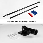 Load image into Gallery viewer, G128  5 Feet Tangle Free Spinning Flagpole (Black) American Flag Pole Sleeve Embroidered 2x3 ft American Flag Pole Sleeve (Flag Included) Aluminum Flag Pole