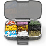 Load image into Gallery viewer, Extra Large Pill Organizer Medicine Case Black Pill Box Adjustable Compartment