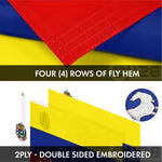 Load image into Gallery viewer, G128 Combo Pack: American USA Flag ToughWeave Series 4x6 Ft Single Sided &amp; Venezuela 7 Stars Venezuelan Flag Double Sided 4x6 Ft Double ToughWeave Series  Both Embroidered Polyester, Brass Grommets