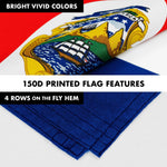 Load image into Gallery viewer, Combo Pack: 6 Feet Tangle Free Spinning Flagpole (Black) Costa Rica Costa Rican Flag 3x5 ft Printed 150D Brass Grommets (Flag Included) Aluminum Flag Pole