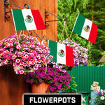Load image into Gallery viewer, G128 12 Pack Handheld Mexico Mexican Stick Flags  12x18 In  Printed 150D Polyester, Country Flag, Solid Wooden Stick, Spear Gold Tip