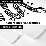 Load image into Gallery viewer, G128 Combo Pack: Flag Pole 6 FT Silver Tangle Free &amp; Join or Die White Flag 3x5 FT Brass Grommets Printed Polyester (Flag Included) Aluminum Flag Pole