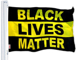 Load image into Gallery viewer, G128 Black Lives Matter (Black/Yellow) Flag  3x5 feet  Printed 150D Quality Polyester