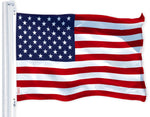 Load image into Gallery viewer, G128 Combo Pack: American USA Flag 3x5 Ft &amp; Haiti Flag 3x5 Ft, Both Printed 150D Polyester, Indoor/Outdoor, Brass Grommets