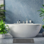 Load image into Gallery viewer, Luxury Bath Mat Floor Towel Set 22 x34 in 2 Pack Dark Gray Absorbent Cotton
