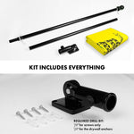 Load image into Gallery viewer, G128 Combo Pack: 6 Ft Tangle Free Aluminum Spinning Flagpole (Black) &amp; Gadsden Don't Tread On Me Flag 3x5 Ft, LiteWeave Pro Printed 150D Polyester, 4 Corner Brass Grommets  Pole with Flag Included