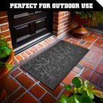 Load image into Gallery viewer, Home Entrance Grey Leaves Door Mat Deluxe 17x29.5 in Absorbent Natural Rubber
