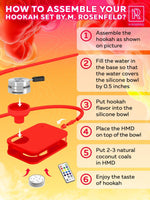 Load image into Gallery viewer, Red Hookah Set Premium Portable Hookah Set With Everything And Bag