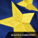 Load image into Gallery viewer, G128 2 Pack: Alaska AK State Flag  2.5x4 Ft  ToughWeave Series Embroidered 300D Polyester  Embroidered Design, Indoor/Outdoor, Brass Grommets