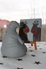 Load image into Gallery viewer, Zhdun Meme Homunculus Loxodontus Plaster Gypsum Sculpture Piggy Money Bank