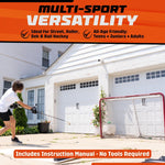 Load image into Gallery viewer, Metal Street Hockey Goal 54x44 inch Heavy Duty Steel Frame with Net Outdoor Hockey Net for Youth &amp; Adults Ball Roller &amp; DEK Hockey Practice Goal Easy Assembly